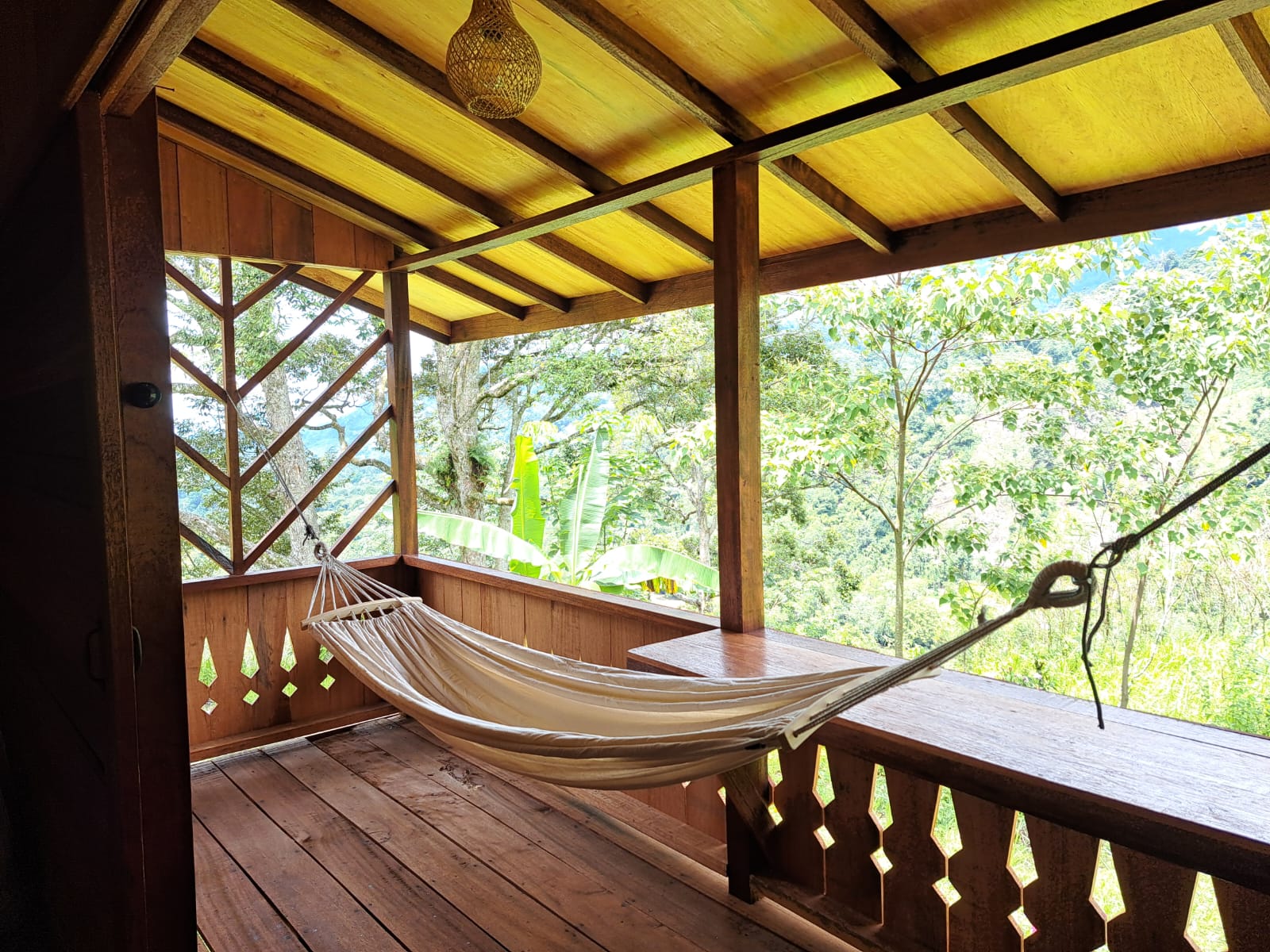 Relax in a hammock at our ecolodge private balcony